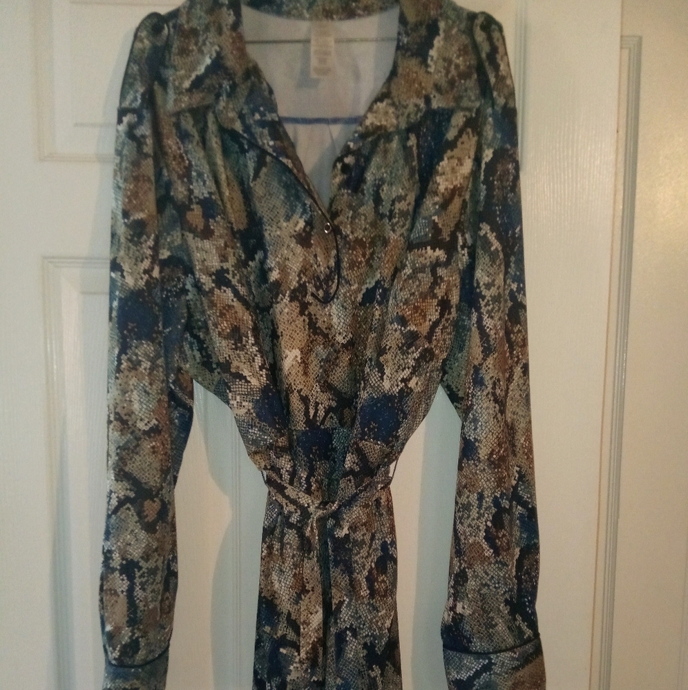 Snake skin print dress